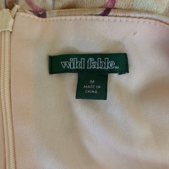 Wild Fable Pink Velvet Floral Print Slip Dress Mini Spaghetti Strap Medium - Picture 3 of 4